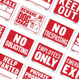BAZIC 12" X 16" Security Notice Sign, pack of 24