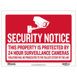 BAZIC 12" X 16" Security Notice Sign, pack of 24
