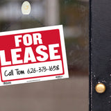 BAZIC 12" X 16" For Lease Sign, pack of 24