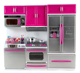 AZ Trading & Import Psk54 My Modern Kitchen Full Deluxe Kit Battery Operated Kitchen Playset: Refrigerator, Stove, Microwave, Mix