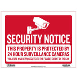 BAZIC 9" x 12" Security Notice Sign, pack of 24