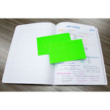 BAZIC 75 Ct. 3" X 5" Ruled Fluorescent Colored Index Card-pack of 36