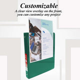 BAZIC 1" Green 3-Ring View Binder w/ 2-Pockets