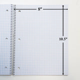 BAZIC 100 Ct. Quad-Ruled 4-1" Spiral Notebook, Case Pack 24