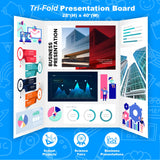 BAZIC 36" X 48" White Tri-Fold Corrugated Presentation Board, Case Pack of 24