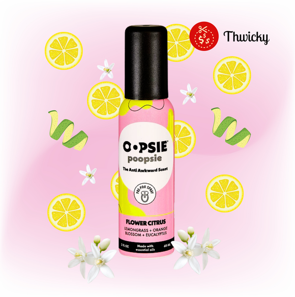 Oopsie Poopsie Toilet Spray Flower Citrus Single Bottle 2oz - 1PACK
