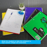 BAZIC W/R 150 Ct. 5-Subject Spiral Notebook, Case Pack of 24