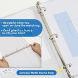 BAZIC 1" White 3-Ring View Binder w/ 2-Pockets (Case of 12)