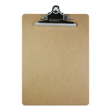 BAZIC Wood Clipboard 12.5" x 9" Sturdy Spring Clip Hardboard, 24-Pack