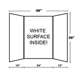 BAZIC 36" X 48" White Tri-Fold Corrugated Presentation Board, Case Pack of 24