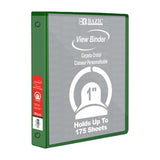 1" 3-Ring View Binder w/ 2-Pockets, pack of 12