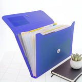 BAZIC 13-Pocket Letter Size Poly Expanding File, pack of 6