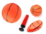PlayWorld Pack Of 3 Inflatable Magic Shot Mini Hoop Basketballs With Pump - Orange
