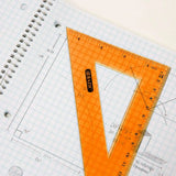 BAZIC 4-Piece Geometry Ruler Combination Sets w/ Center Wheel Compass, pack of 24