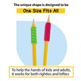 BAZIC Assorted Color & Shape Foam Pencil / Pen Grip (8/Pack), pack of 24