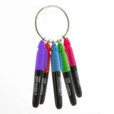 BAZIC Fancy Colors Mini Fine Point Permanent Markers w/ Cap Clip (5/Pack), pack of 24