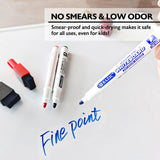 BAZIC Magnetic Dry Erase Marker, Fine Tip Whiteboard Markers (3/Pack), 24-Packs