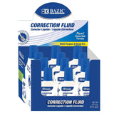BAZIC 0.7 FL OZ (20 mL) Correction Fluid w/ Foam Brush, pack of 12