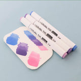 BAZIC 6 Pastel Colors Dual Tip Sketch Markers, pack of 12