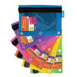BAZIC Bright Color 3-Ring Pencil Pouch w/ Mesh Window, pack of 24