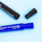 BAZIC Black Chisel Tip Desk Style Permanent Markers (3/Pack), pack of 24