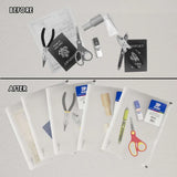 BAZIC Clear A4/Letter Size Zip Envelope, pack of 24