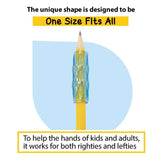 BAZIC Assorted Color & Shape Gel Pencil / Pen Grip (8/Pack), pack of 24