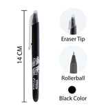 BAZIC Frizz Black Erasable Gel Pen with Grip, pack of 24