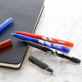 BAZIC Frizz Assorted Color Erasable Gel Pen with Grip (3/Pack), pack of 24
