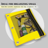 BAZIC Bright Color 3-Ring Pencil Pouch w/ Mesh Window, pack of 24