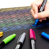 BAZIC Permanent Markers Metallic 6 Color, Fine Line Glitter (6/Pack), 12-Pack