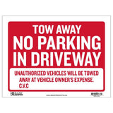 BAZIC 12" X 16" Tow Away Sign, pack of 24