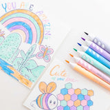 BAZIC 6 Pastel Colors Brush Markers, pack of 24