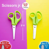 BAZIC 5" Blunt & Pointed Tip School Scissors (2/Pack), pack of 24
