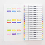 BAZIC 6 Pastel Colors Dual Tip Sketch Markers, pack of 12