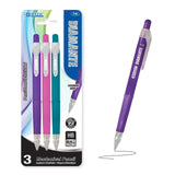 BAZIC Diamante Mechanical Pencil 0.5mm, Soft Grip, (3/Pack), 24-Pack