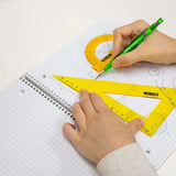 BAZIC 4-Piece Geometry Ruler Combination Sets w/ Center Wheel Compass, pack of 24