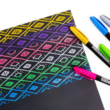 BAZIC Permanent Markers Metallic 6 Color, Fine Line Glitter (6/Pack), 12-Pack