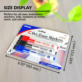 BAZIC Magnetic Dry Erase Marker, Fine Tip Whiteboard Markers (3/Pack), 24-Packs