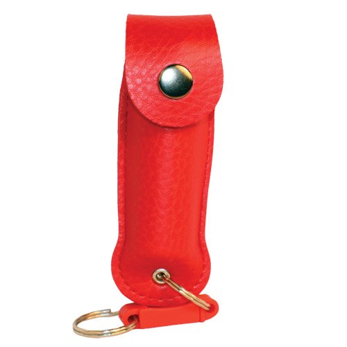 Safety Wildfire 1.4% 1/2 oz. Pepper Spray w/ Leatherette Holster and Quick Release Keychain (Red)