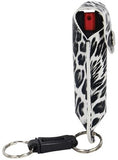 Safety Wildfire 1.4% 1/2 oz. Pepper Spray and Leopard Print Leatherette Holster (Black/White)