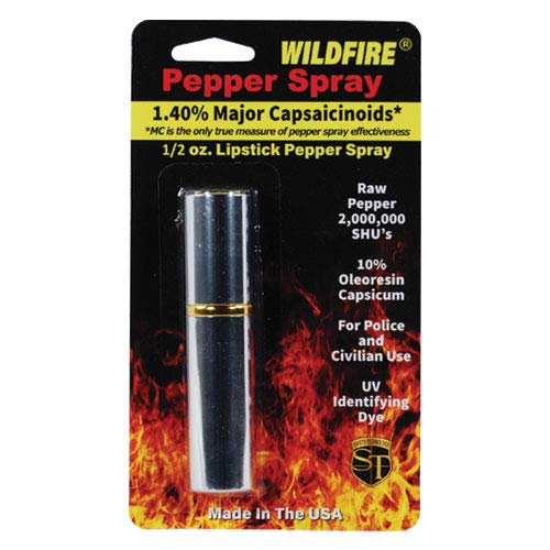 WildFire 1.4% MC Lipstick Pepper Spray Silver