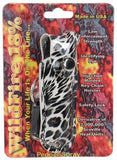 Safety Wildfire 1.4% 1/2 oz. Pepper Spray and Leopard Print Leatherette Holster (Black/White)