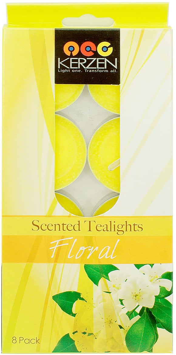 (8/Pack) KERZEN Tealights (Floral)