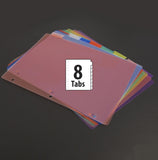 3-Ring Binder Dividers with 8-Insertable Color Tabs (Case of 144)