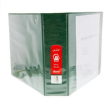3" Green Slant D-Ring View Binder w/ 2 Pockets (Case of 12)