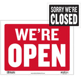 9" X 12" Open Sign w/ Closed Sign on Back (Case of 480)