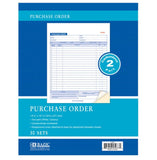 30-Count 8 3/8" x 10 11/16" 2-Part Carbonless Purchase Order Forms (Case of 72)