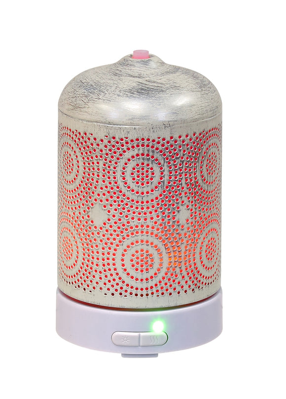 Aromar Ultrasonic Metal Infinity Oil Diffuser (Brushed White)